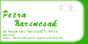 petra marincsak business card